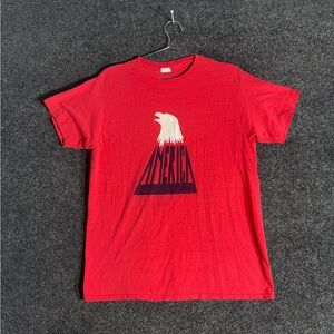 1978 Angerman America Graphic Tee Men’s XL Red Eagle Single Stitch 70s